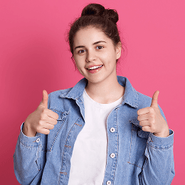 Happy student